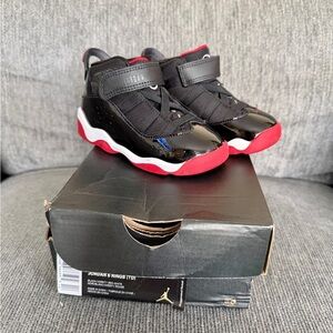 Nike Jordan 6 Rings - Black / Red - Size 8c